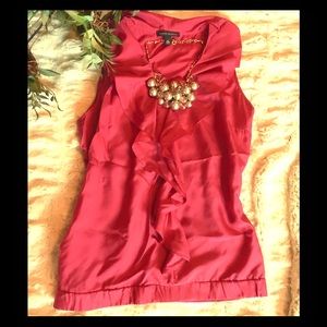 NWOT Banana Republic 100% Silk Ruffle Blouse